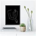 Picture of Sketched Girl III Black _GroupedProduct_Rectangle_Portrait_Canvas_Framed_