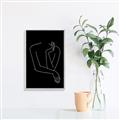 Picture of Sketched Girl III Black _GroupedProduct_Rectangle_Portrait_Canvas_Framed_