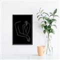 Picture of Sketched Girl III Black _GroupedProduct_Rectangle_Portrait_Canvas_Framed_