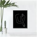 Picture of Sketched Girl III Black _GroupedProduct_Rectangle_Portrait_Canvas_Framed_