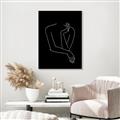 Picture of Sketched Girl III Black _GroupedProduct_Rectangle_Portrait_Canvas_Framed_