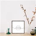 Picture of Line Drawn Lips _GroupedProduct_Square_Canvas_Framed_