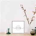 Picture of Line Drawn Lips _GroupedProduct_Square_Canvas_Framed_