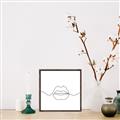 Picture of Line Drawn Lips _GroupedProduct_Square_Canvas_Framed_