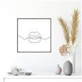 Picture of Line Drawn Lips _GroupedProduct_Square_Canvas_Framed_