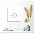 Picture of Line Drawn Lips _GroupedProduct_Square_Canvas_Framed_