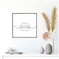 Picture of Line Drawn Lips _GroupedProduct_Square_Canvas_Framed_
