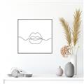 Picture of Line Drawn Lips _GroupedProduct_Square_Canvas_Framed_