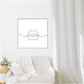 Picture of Line Drawn Lips _GroupedProduct_Square_Canvas_Framed_