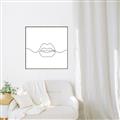 Picture of Line Drawn Lips _GroupedProduct_Square_Canvas_Framed_