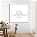 Picture of Line Drawn Lips _GroupedProduct_Square_Canvas_Framed_