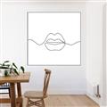 Picture of Line Drawn Lips _GroupedProduct_Square_Canvas_Framed_