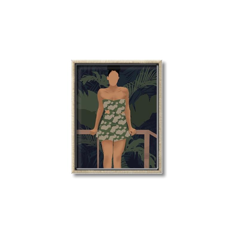Picture of Tropical Lady II _GroupedProduct_Rectangle_Portrait_Canvas_Framed_