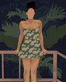 Picture of Tropical Lady II _GroupedProduct_Rectangle_Portrait_Unframed_Print_Only_