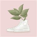 Picture of Plant Shoe Pink _GroupedProduct_Square_Unframed_Print_Only_
