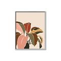 Picture of Color Block Leaves IV _GroupedProduct_Rectangle_Portrait_Canvas_Framed_
