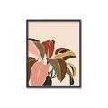 Picture of Color Block Leaves IV _GroupedProduct_Rectangle_Portrait_Canvas_Framed_