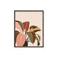 Picture of Color Block Leaves IV _GroupedProduct_Rectangle_Portrait_Canvas_Framed_