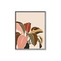 Picture of Color Block Leaves IV _GroupedProduct_Rectangle_Portrait_Canvas_Framed_