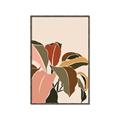 Picture of Color Block Leaves IV _GroupedProduct_Rectangle_Portrait_Canvas_Framed_