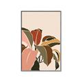 Picture of Color Block Leaves IV _GroupedProduct_Rectangle_Portrait_Canvas_Framed_