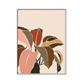 Picture of Color Block Leaves IV _GroupedProduct_Rectangle_Portrait_Canvas_Framed_