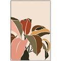 Picture of Color Block Leaves IV _GroupedProduct_Rectangle_Portrait_Canvas_Framed_