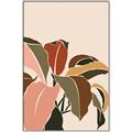 Picture of Color Block Leaves IV _GroupedProduct_Rectangle_Portrait_Canvas_Framed_