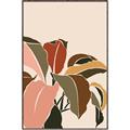 Picture of Color Block Leaves IV _GroupedProduct_Rectangle_Portrait_Canvas_Framed_