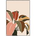 Picture of Color Block Leaves IV _GroupedProduct_Rectangle_Portrait_Canvas_Framed_