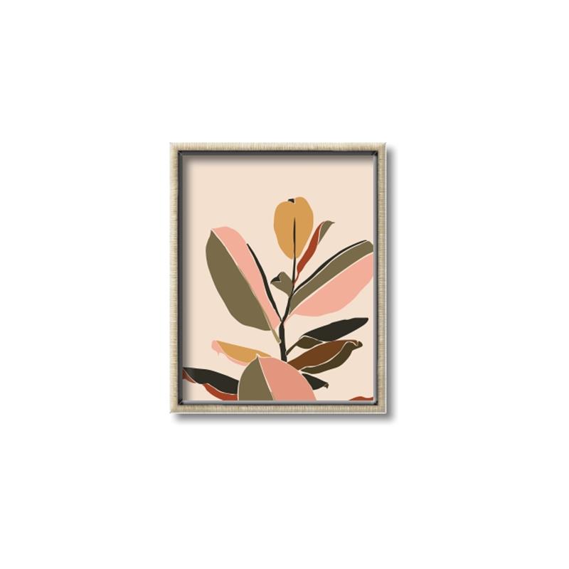 Picture of Color Block Leaves VI _GroupedProduct_Rectangle_Portrait_Canvas_Framed_
