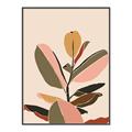 Picture of Color Block Leaves VI _GroupedProduct_Rectangle_Portrait_Canvas_Framed_