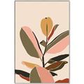 Picture of Color Block Leaves VI _GroupedProduct_Rectangle_Portrait_Canvas_Framed_
