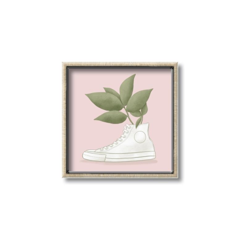 Picture of Plant Shoe Pink _GroupedProduct_Square_Canvas_Framed_