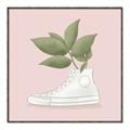 Picture of Plant Shoe Pink _GroupedProduct_Square_Canvas_Framed_