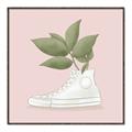 Picture of Plant Shoe Pink _GroupedProduct_Square_Canvas_Framed_