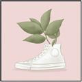 Picture of Plant Shoe Pink _GroupedProduct_Square_Canvas_Framed_