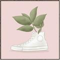 Picture of Plant Shoe Pink _GroupedProduct_Square_Canvas_Framed_
