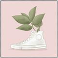 Picture of Plant Shoe Pink _GroupedProduct_Square_Canvas_Framed_