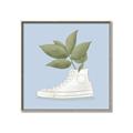 Picture of Plant Shoe Blue I _GroupedProduct_Square_Canvas_Framed_