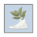 Picture of Plant Shoe Blue I _GroupedProduct_Square_Canvas_Framed_