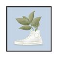 Picture of Plant Shoe Blue I _GroupedProduct_Square_Canvas_Framed_