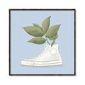 Picture of Plant Shoe Blue I _GroupedProduct_Square_Canvas_Framed_