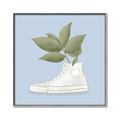 Picture of Plant Shoe Blue I _GroupedProduct_Square_Canvas_Framed_