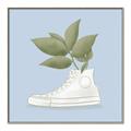 Picture of Plant Shoe Blue I _GroupedProduct_Square_Canvas_Framed_