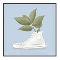 Picture of Plant Shoe Blue I _GroupedProduct_Square_Canvas_Framed_