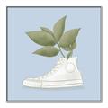Picture of Plant Shoe Blue I _GroupedProduct_Square_Canvas_Framed_