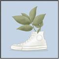 Picture of Plant Shoe Blue I _GroupedProduct_Square_Canvas_Framed_