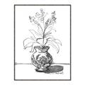 Picture of Hand Drawn Vase _GroupedProduct_Rectangle_Portrait_Canvas_Framed_