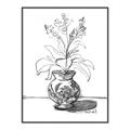 Picture of Hand Drawn Vase _GroupedProduct_Rectangle_Portrait_Canvas_Framed_